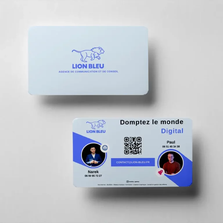 Carte de visite Lion Bleu